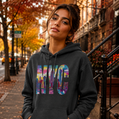 Retro NYC Skyline Hoodie