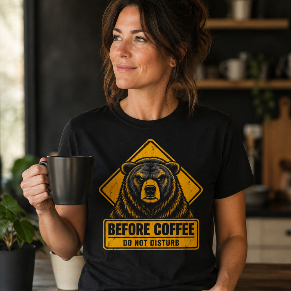 Before Coffee Grizzly T-Shirt